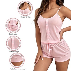
    Пижама женская комплект - XL (Pink)
  