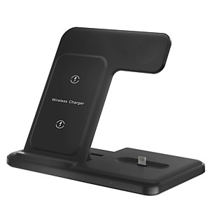 Беспроводное зарядное устройство 3 в 1 для iPhone&Pods&Watch 15 Black